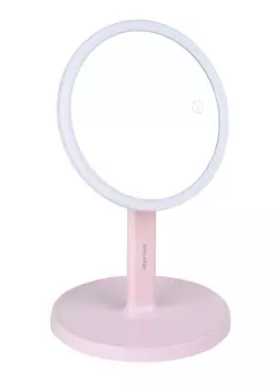 GEZATONE Зеркало косметологическое со светодиодной подсветкой, розовое LM208