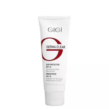 GIGI Крем увлажняющий защитный для лица SPF 15 / DERMA CLEAR Cream Protective 75 мл