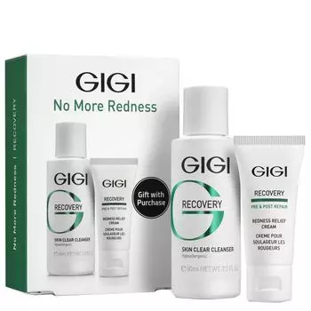GIGI Набор подарочный Чувствительная кожа и купероз (гель 60 мл, крем 15 мл) RECOVERY No More redness