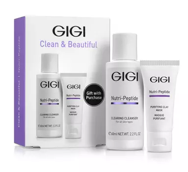 GIGI Набор подарочный Очищение (гель 60 мл, маска 15 мл) NUTRI-PEPTIDE Clean&amp;Beautiful