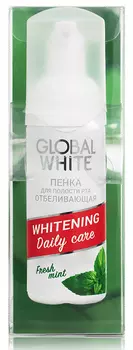 GLOBAL WHITE Пенка отбеливающая для зубов, свежая мята / Whitening daily care 50 мл