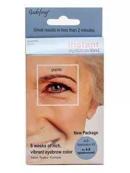 GODEFROY Краска-хна в капсулах для бровей с эффектом татуажа, графит / Eyebrow Tint Graphite 4 шт