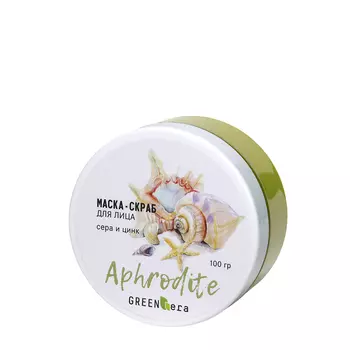 GREEN ERA Маска-скраб глиняная для проблемной кожи лица Сера и цинк 100 гр
