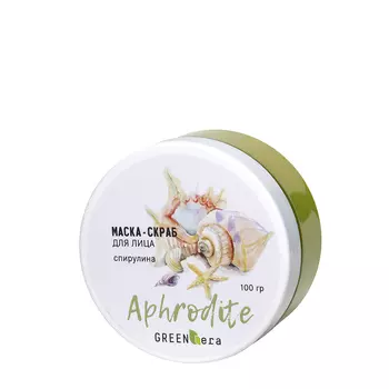 GREEN ERA Маска-скраб глиняная питательная для лица Спирулина 100 гр