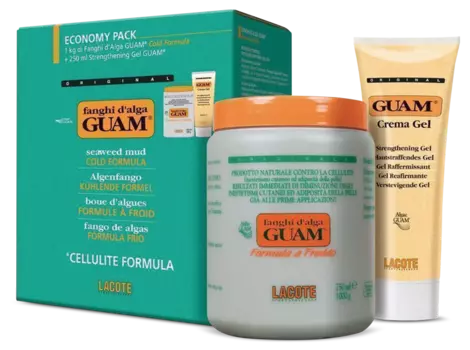 GUAM Маска антицеллюлитная с охлаждающим эффектом 1 кг + гель-лифтинг укрепляющий 250 мл / FANGHI D`ALGA