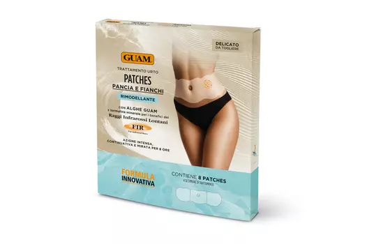 GUAM Патчи моделирующие для живота и талии / TOURMALINE 1 х 8 шт