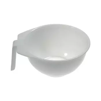 HAIRWAY Чаша для краски с ручкой 13см белая