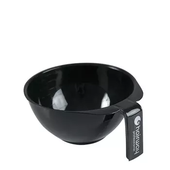 HAIRWAY Чаша для краски с ручкой, черная 13 см