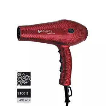 HAIRWAY Фен Sapphire Ionic красный 1900-2100 W