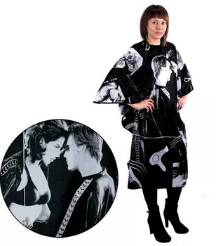 HAIRWAY Пеньюар MF Passion черный,128х148см