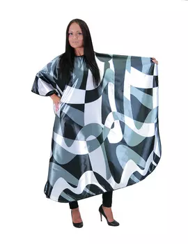 HAIRWAY Пеньюар MF Волны черн/бел