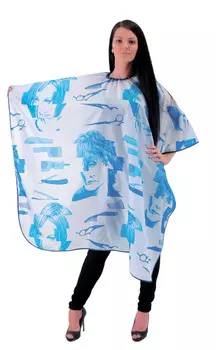 HAIRWAY Пеньюар Tools &amp; Individuals сине-белый 115*146 см