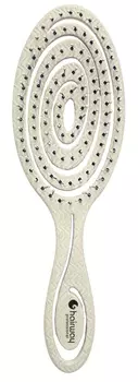 HAIRWAY Щетка ECO Wheat массажная, овальная бежевая 8 рядов 20 см