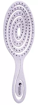 HAIRWAY Щетка ECO Wheat массажная, овальная розовая 8 рядов 20 см