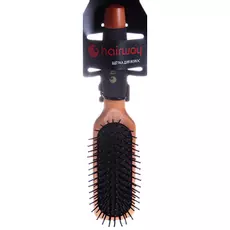 HAIRWAY Щетка Fancy массажная на дер. основе 9-рядная прямоугольная-