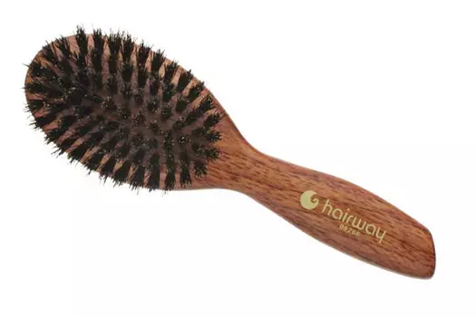 HAIRWAY Щетка HW Light Wood массажная нат. щет.на дер. основе 7-ряд. овал. мал.
