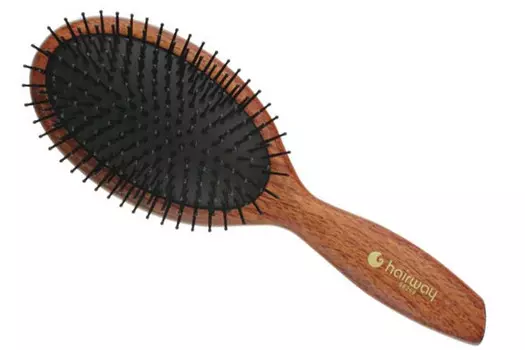 HAIRWAY Щетка HW Light Wood массажная нейл. щет.на дер. основе 13-ряд. овал. бол.