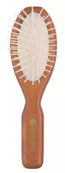 HAIRWAY Щетка White Cushion массажная деревянная малая, нейлоновые зубцы