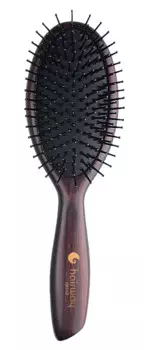HAIRWAY Щетка Venge массажная, овальная малая на деревянной основе 11-рядная