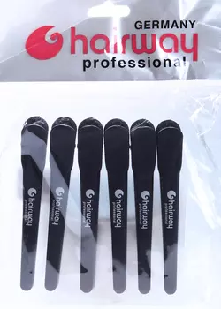 HAIRWAY Зажим карбоновый 100 мм 6 шт (42032)