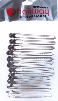 HAIRWAY Зажим металлический 120мм, 12шт/уп-