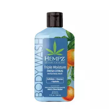 HEMPZ Гель для душа, тройное увлажнение / Hempz Triple Moisture Fresh Citrus Herbal Body Wash 500 мл