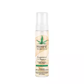 HEMPZ Гель-мусс для душа, сахарный тростник и папайя / Sugarcane &amp; Papaya Herbal Foaming Body Wash 250 мл