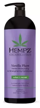 HEMPZ Кондиционер растительный увлажняющий и укрепляющий, ваниль и слива 1000 мл