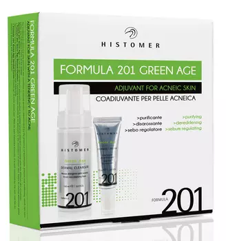 HISTOMER Набор для комплексного ухода Грин Эйдж (очищающий мусс 150 мл, крем 30 мл) / FORMULA 201 GREEN AGE