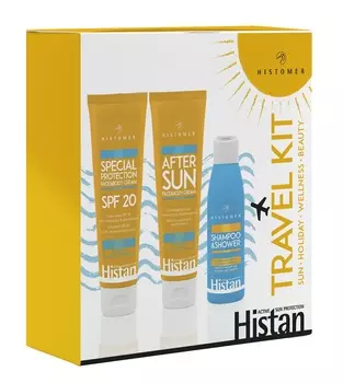 HISTOMER Набор дорожный (крем солнцезащитный, крем после загара, шампунь) / HISTAN TRAVEL KIT 3*90 мл