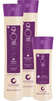 HONMA TOKYO Набор для ухода д/светлых и седых волос (шампунь 300 мл, маска 300 мл, несмываемый кондиционер 150 мл) Nutriblond Solution