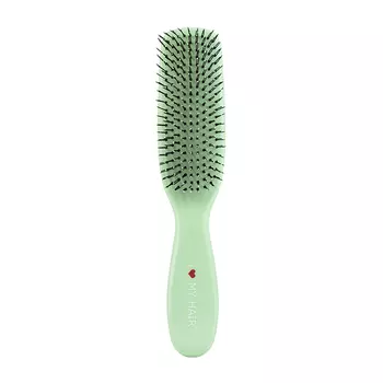 I LOVE MY HAIR Щетка парикмахерская для волос Spider Soft 1501, зеленая матовая M