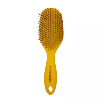 I LOVE MY HAIR Щетка парикмахерская для волос Spider Soft 1502, желтая матовая L