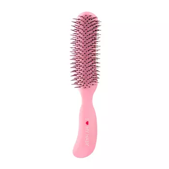 I LOVE MY HAIR Щетка парикмахерская для волос Therapy Brush, розовая глянцевая M