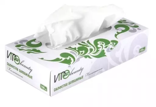 IGROBEAUTY Салфетки косметические бумажные двухслойные 100 шт