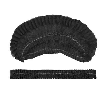 IGROBEAUTY Шапочка Шарлотта НМ, одинарная резинка, цвет черный 100 шт
