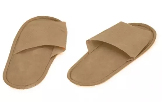 IGROBEAUTY Тапочки ЭВА, нескользящие на жесткой подошве, открытый мыс, размер 39, цвет бежевый 1 пара