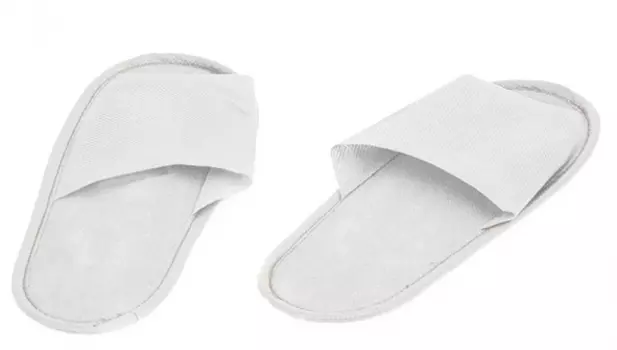 IGROBEAUTY Тапочки ЭВА, нескользящие на жесткой подошве, открытый мыс, размер 43, цвет белый 1 пара