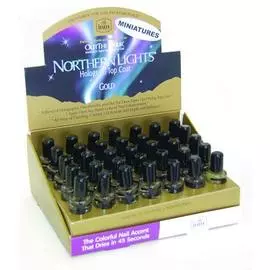 INM Сушка-закрепитель лака голографическая, золото / Northern Lights Gold 3,5 мл