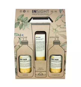 INSIGHT Набор для волос DRY HAIR (шампунь 400 мл, кондиционер 400 мл, маска 250 мл)