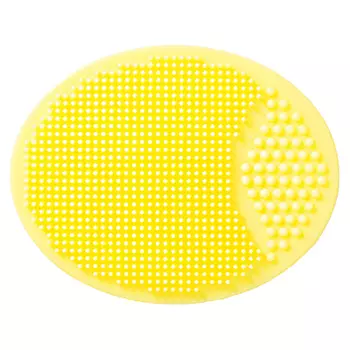 IRISK PROFESSIONAL Терка-скраб для лица/тела овальная, силиконовая, 05 желтая