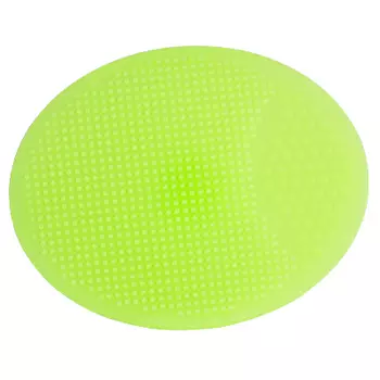 IRISK PROFESSIONAL Терка-скраб для лица/тела овальная, силиконовая, 04 зеленая