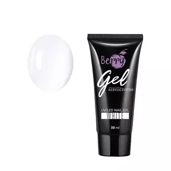 JESSNAIL Гель акриловый №008, белый / Berry Gel White 30 мл