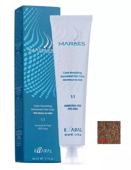 KAARAL 6.38 краска для волос, темный блондин золотисто коричневый / MARAES 60 мл