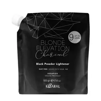 KAARAL Пудра черная обесцвечивающая / BLONDE ELEVATION CHARCOAL BLACK POWDER LIGHTENER GR 500 гр