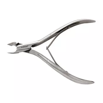 KAIZER Кусачки маникюрные, двухпружинные, ручная алмазная заточка, серебро