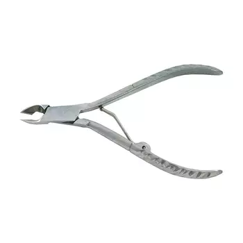 KAIZER Кусачки маникюрные, однопружинные, ручная алмазная заточка, серебро