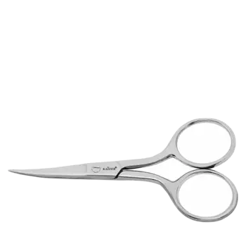 KAIZER Ножницы маникюрные, закругленные, серебро, ручная алмазная заточка