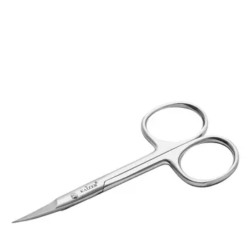 KAIZER Ножницы маникюрные, закругленные, серебро, ручная алмазная заточка