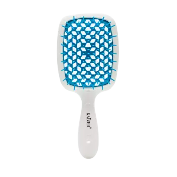 KAIZER Расчёска массажная, вентиляционная Имидж, пластик, цвет бело-синий